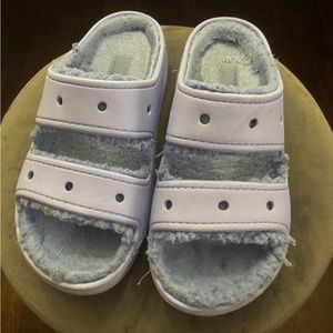 Light purple croc sandals